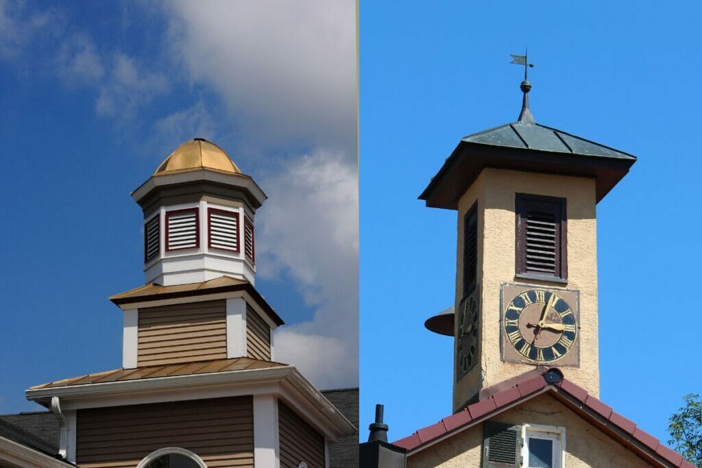 5 Stunning Ways To Combine A Metal Roof With Asphalt Shingles | North Star Roofing Metal Roof Over Cupolas