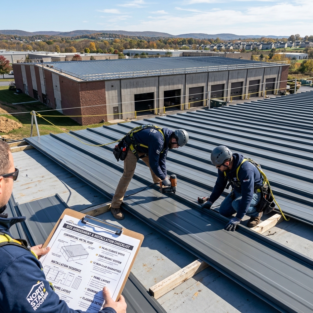 Durable Commercial Metal Roofing Solutions for PA and NJ Buildings | North Star Roofing -