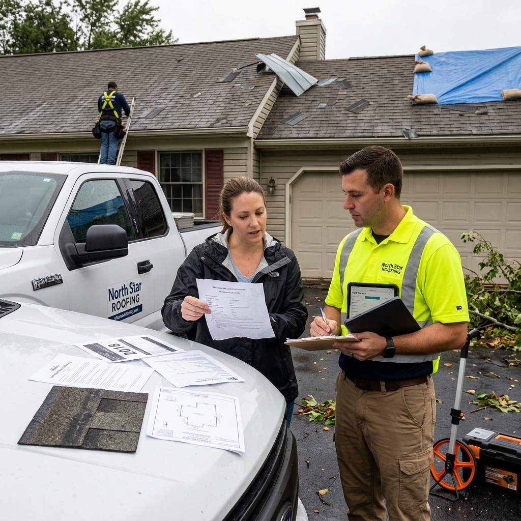 7 Best Steps to Get a Fast Storm Damage Roof Estimate for Insurance | North Star Roofing -