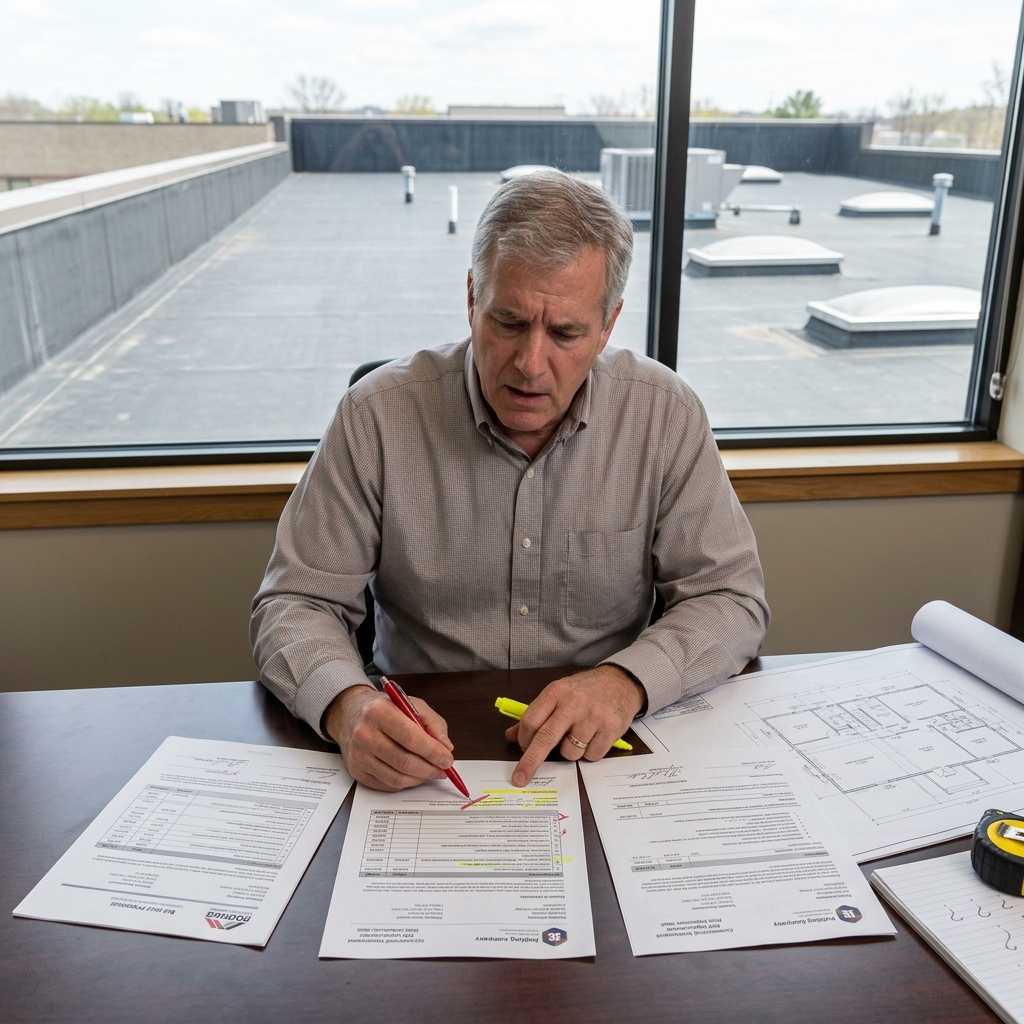 Commercial Roof Replacement: Red Flags in Roofing Bid Comparisons